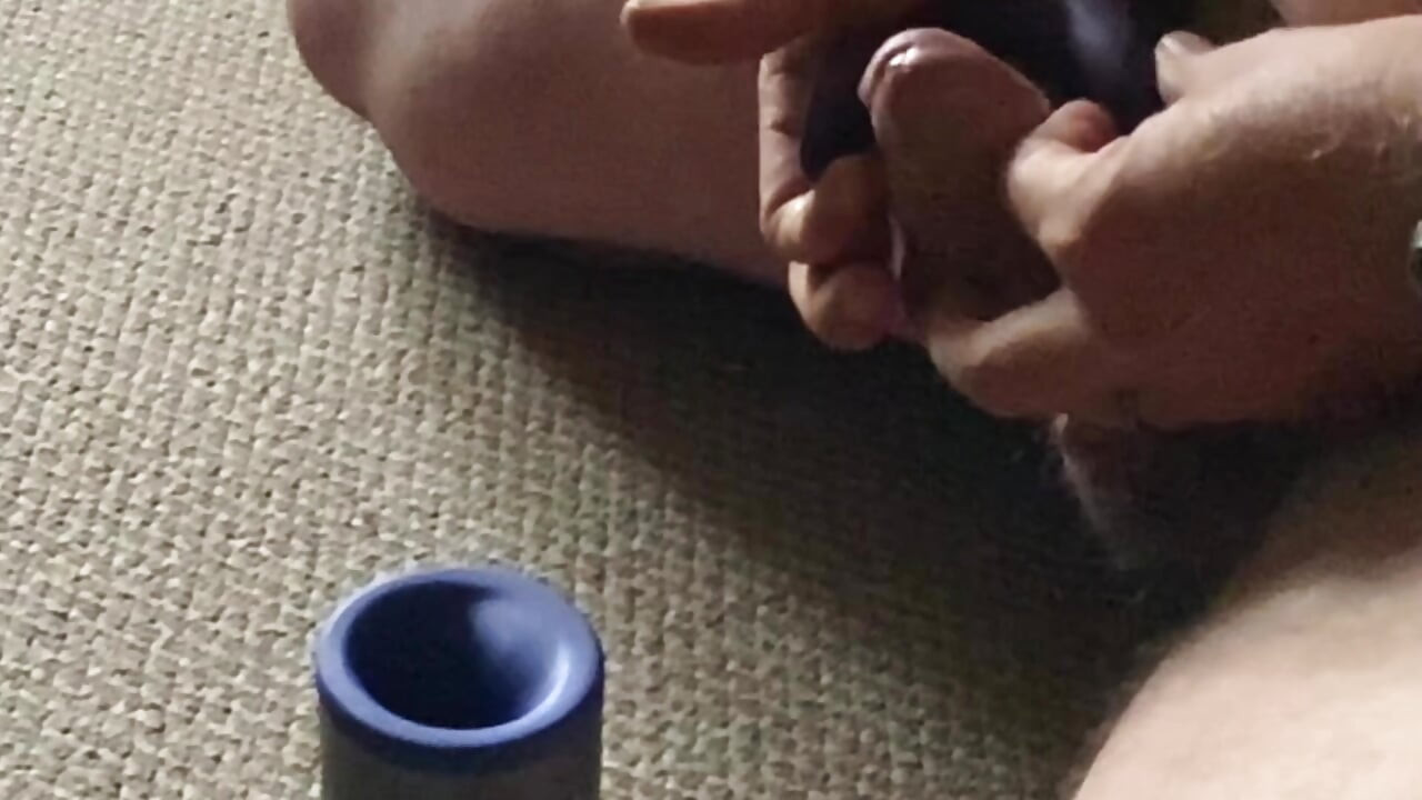 Old toy cum as lube