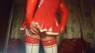 Maid in red latex