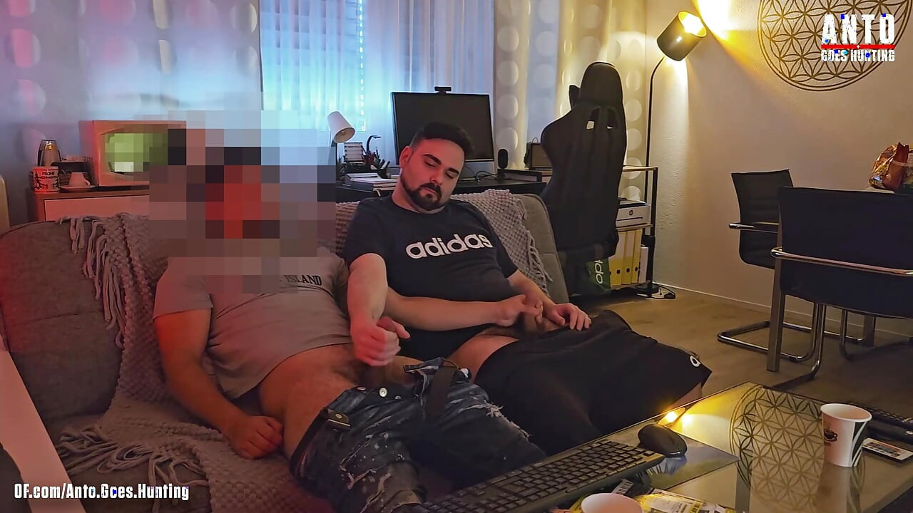 Big Dick Straight Turkish Buddy Get's more comfortable and curious and joins mutual jerk-off and blowjob