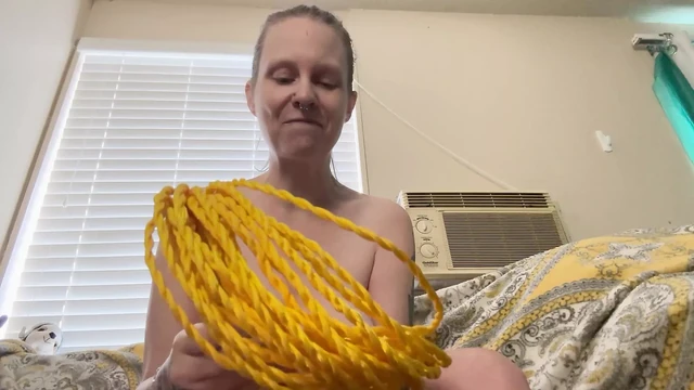 Trying Out My New Pirate Flogger on My Ass