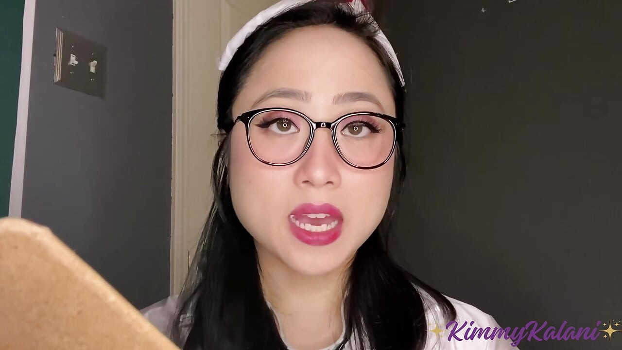 Kučka azijska medicinska sestra ispituje tvoj uzorak sperme -ASMR JOI