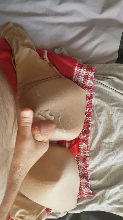 Cum on my wife's dirty bra (Again)