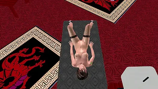 Animasyonlu 3 boyutlu çizgi film pornosu - güzel kız yatakta muz ve anal tıkaçla mastürbasyon yapıyor çoklu orgazm