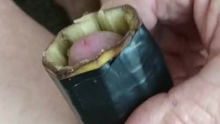 Homemade banana fleshlight orgasm