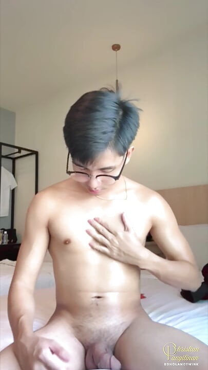 Filipino Boy Oiled Body, Nude Tiktok Dance, Playing with Ass Toys Until He Cum