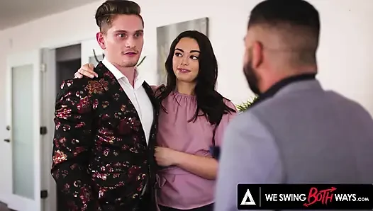 We swing both way - seks biseksual biseksual dan berbagi sperma di seks threesome hot