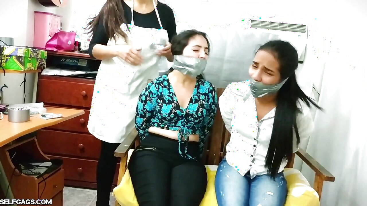 Gagged with Each Other's Stinky Socks and Foot Worshipped by Stepmom!