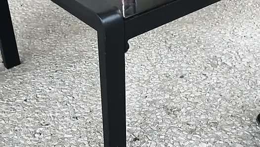 Milf fucks his dildo