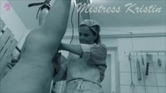 Butcher Mistress Kristin slaughter house pig play role play