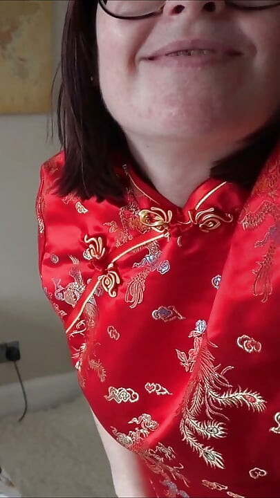 Cheongsam Dress Fishnet Pantyhose Striptease