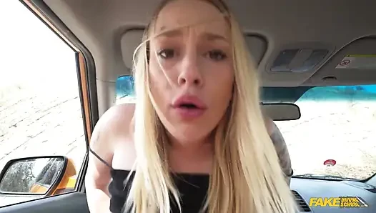 Fake Driving College - Tattooed Blonde Likes to Ride Shotgun and Thicc Cock