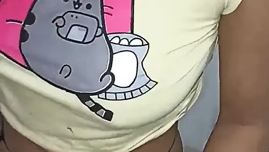 18 year old brunette big saggy tits from New York United States fucking her stepbrother's big dick patrh