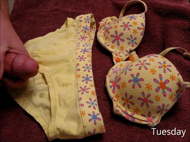 Week of Cum with Bra and Panties