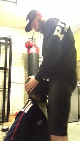 Masked cocksucker being used