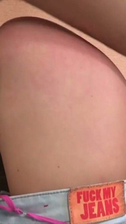 Horny Blonde College Hottie in Tight Jeans Spreading Cheeks! | Clip 3