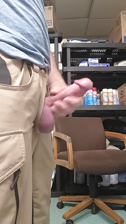 Edging fat mushroom tipped cock