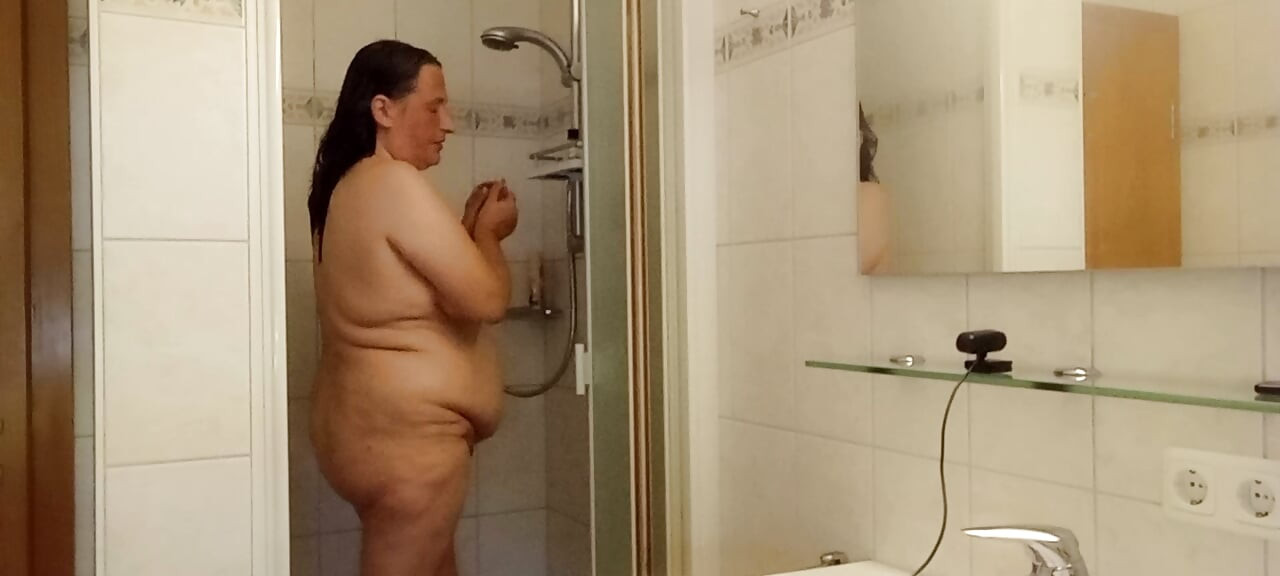 53세 그리고 젖은 진짜 밀프 샤워, 노필터