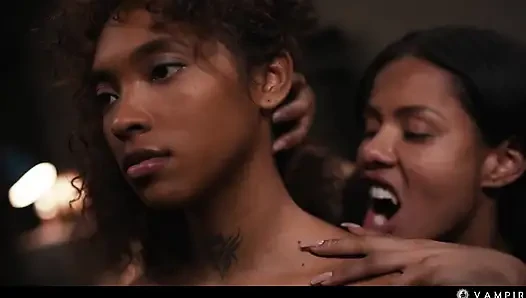 Ebony Vampire Seduces Female Mistress - Lesbian Hardcore Fantasy
