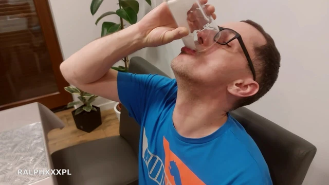 Coffee with best friend's cum for cuckold Husband