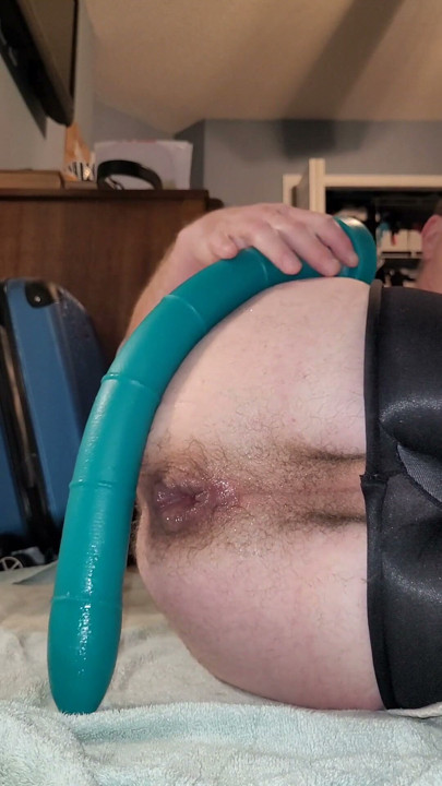 POV  pleasures Depth training sissy filled and used 20 inch dildo | Clip 1