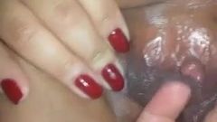 Eating CuntCream's pussy and playing with her clit.