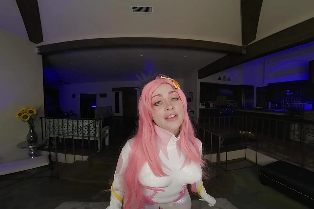 VRCosplayX Jewelz Blu As Lacus Clyne Of Mobile Suit Gundam Seed Is So Thirsty Of You