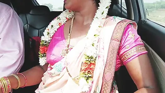 Hintli araba seksi Telugu Saree ev hanımı husbend'in arkadaşıyla sikişmek için araba yolculuğu. Telugu edepsizce konuşuyor.