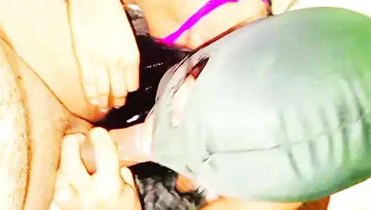 My skinny stepsister sucking dick and riding