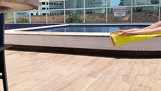 MILF Helps Me Cum at the Pool