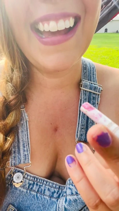 Farm girl Smoking in overhauls