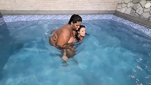 Extreme heavy fat bitch vs skinny poor slave girl - I will crush your knees and take all your power out of your sweet body