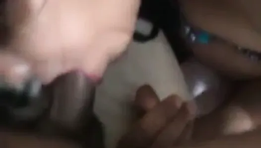 Mature Indian lady giving a BJ