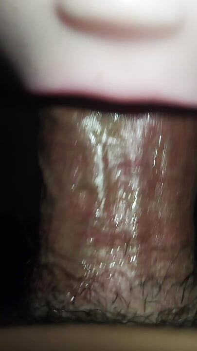Close up red lipstick blowjob and deepthroat 2