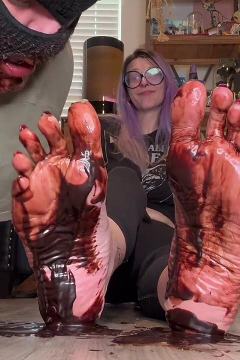 Adoration du sirop de chocolat de taille 16 pieds - lèche-les