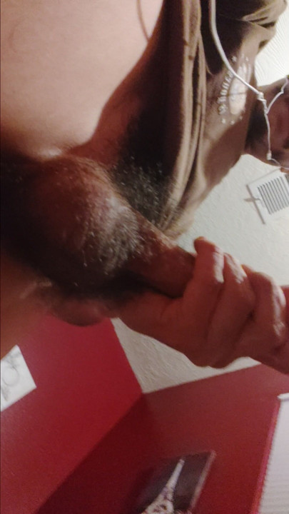 Briefly Rubbing My Lubed Brown Hispanic Boy Cock