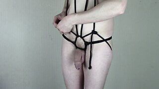 My first attempt at tying myself up