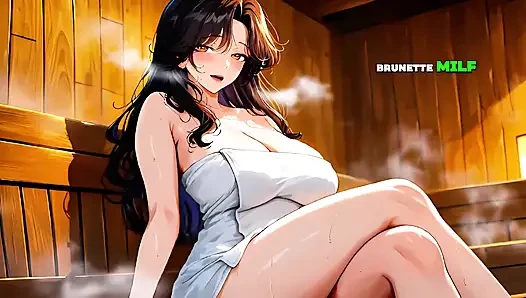 Cheating Wife Gets Creampied Hard by Cock Young Neighbor in Private Sauna Session - Ai Animation