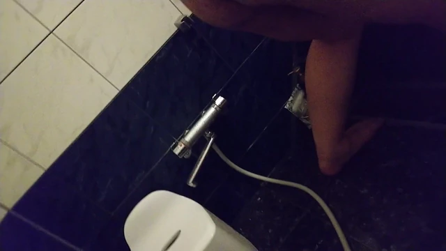 enema2 Spouting water from the ass