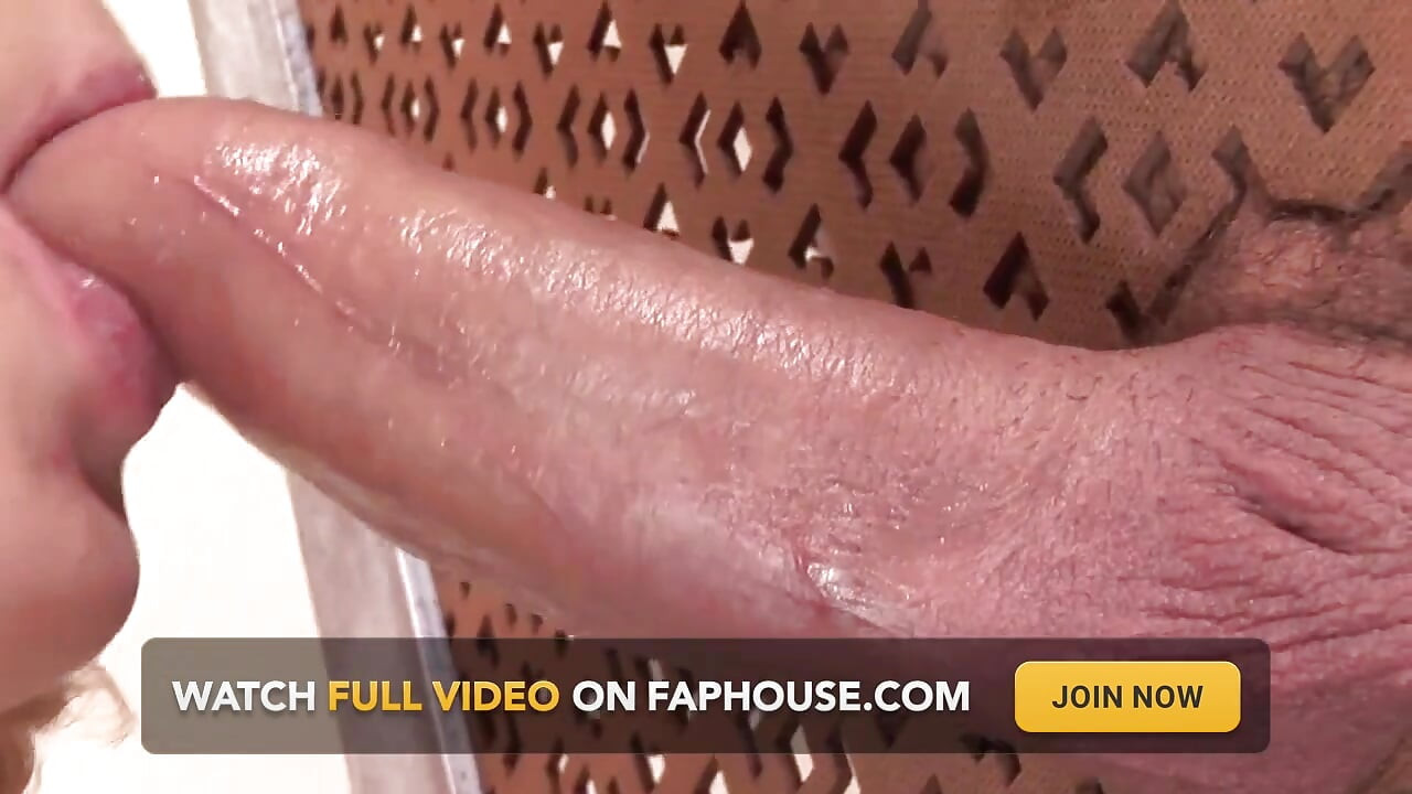 Horny and Sexy Blonde Enjoys a Blowjob in the Glory Hole