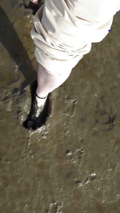 Short Test in the Mudflats on the Beach of Horumersiel
