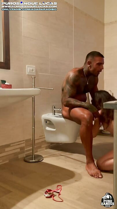 A Gorgeous Petite 18-year-old Brunette Gets Fucked in Her Bathroom