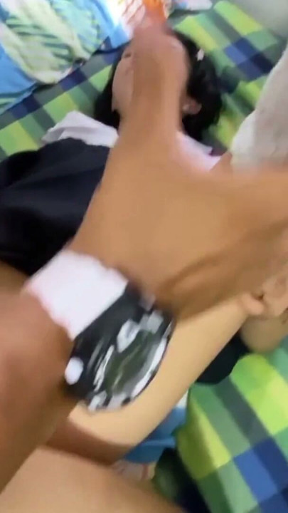 Hot stepdad fucks sexy skinny in school uniform | Clip 1