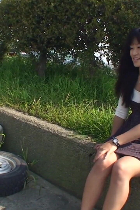 Small tits Japanese teen picked up on the street