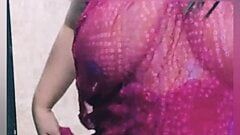 Mein erstes indisches Video, Übergröße Sari, schwarze Bluse strippen