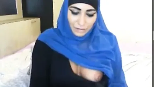 Hijab girl on webcam