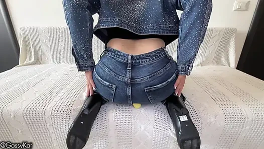 Tiny Man Gets Destroyed by Giantess Face Farts