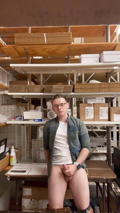 Playing in the stockroom