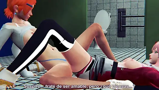 Gwen iki kız arasında 02 lezbiyene karşı -3d hentai