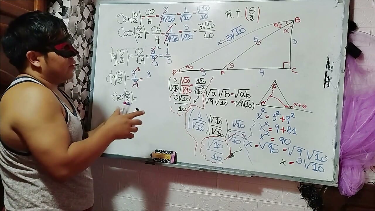 19 טריגונומטריה: חצי-זווית (372) - תרגיל