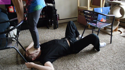 TSM - Dylan Rose sock and barefoot ballbusting face trample